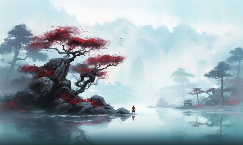 新中式水墨山水画,插画/手绘图,插画/手绘图库,插画/手绘图下载,插画/手绘